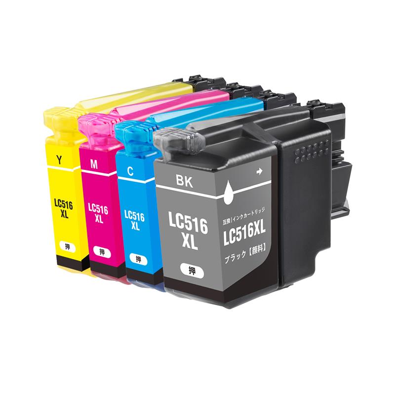 ブラザー 互換インク LC516XL-4PK 4色パック大容量(顔料)