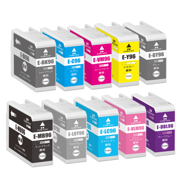 EPSON(エプソン)互換インクカートリッジ IC10CL96 10色パック(顔料  