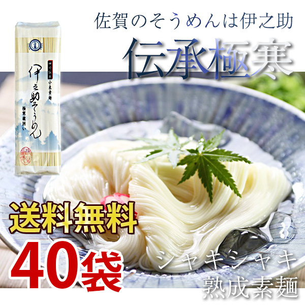 伝承極寒そうめん 300g×40袋  【送料無料】