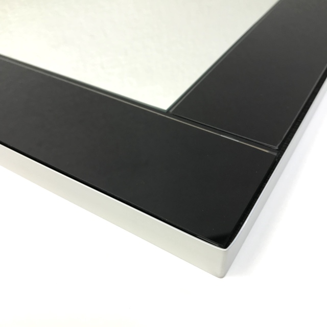 CG400BK 角型ウォールミラー カラーガラス（ブラック） アルミフレーム