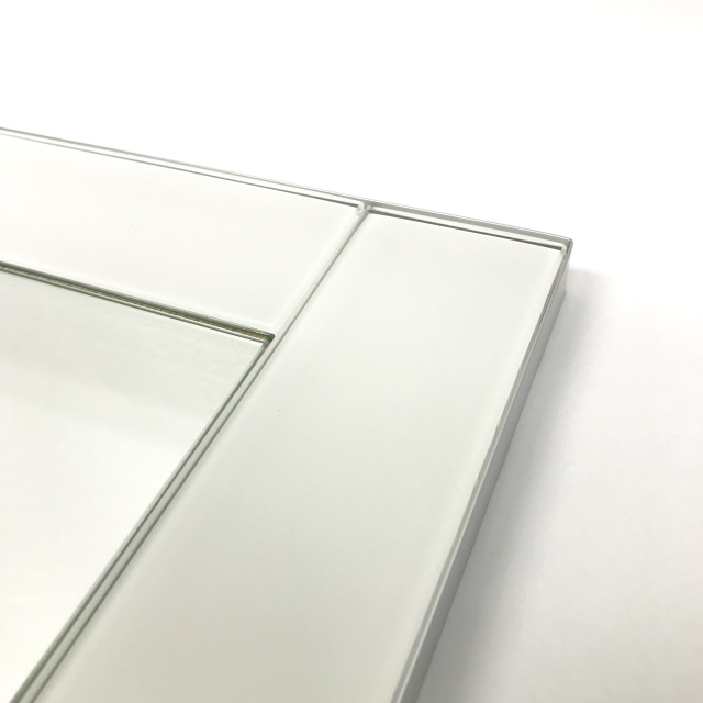 CG400WH 角型ウォールミラー カラーガラス（ホワイト） アルミ