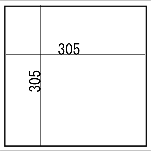 板鏡　ミラー　305×305