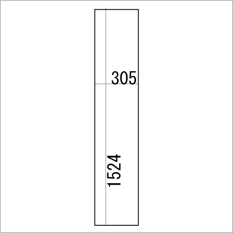 板鏡　ミラー　1524×305