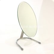 UR150 卓上小判型スタンドミラー 5ミリ厚6ミリ面取りミラー使用 クロームメッキ サイズH265mm×W190mm（日本製）