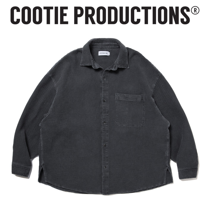 COOTIE (クーティー) 　 Pigment Dyed Waffle L/S Shirt 　【COOTIE】【CTE-25A406】【ピグメントダイ ワッフル シャツ】【COOTIE PR