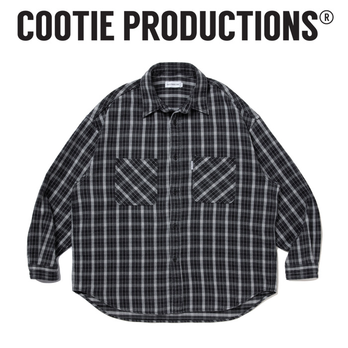 COOTIE (クーティー) 　 AD Processing Heavy Flannel Check L/S Shirt 　【COOTIE】【CTE-25A407】【ヘビー フランネル チェック シ