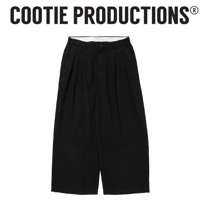 COOTIE(クーティー) 　 C/Li Canvas 2 Tuck Trousers 　【COOTIE】【CTE-26S104】【2タック ワイド イージー パンツ】【COOTIE PRODU