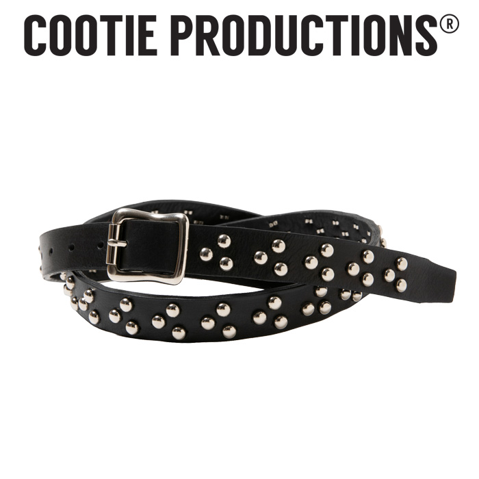 COOTIE (クーティー) Narrow Studs Belt 　【CTE-26S520】【レザー スタッズ ベルト】【COOTIE PRODUCTIONS クーティープロダクショ