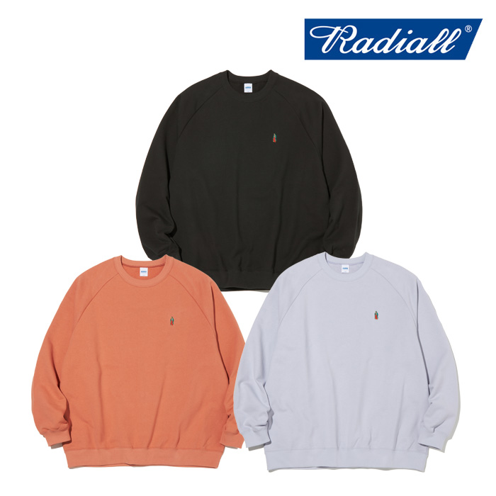 RADIALL ラディアル 　 CHARMS - CREW NECK SWEATSHIRT L/S 　 【クルーネックスウェット】【2024 AUTUMN＆WINTER COLLECTION】【RAD