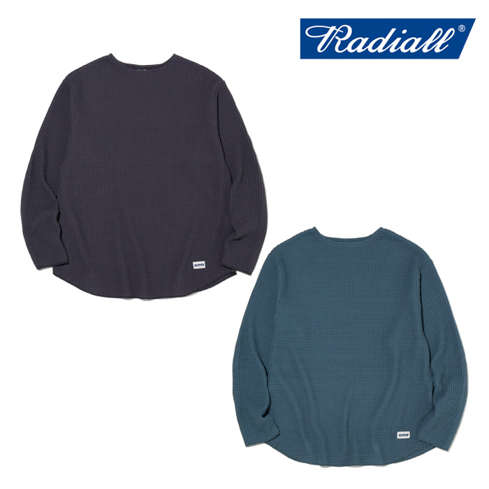 RADIALL ラディアル 　BIG WAFFLE - BOAT NECK T-SHIRT L/S　 【ロングスリーブTシャツ】【2025 SPRING&SUMMER COLLECTION】【RAD-25
