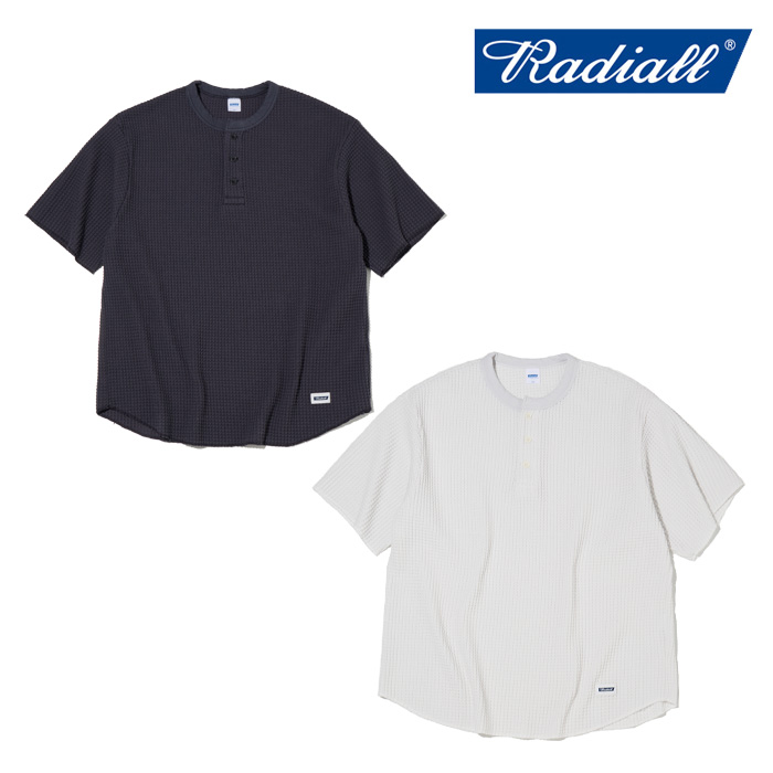 RADIALL ラディアル 　BIG WAFFLE - HENLEY NECK SHIRT S/S　 【ヘンリーネックシャツ 半袖】【2025 SPRING&SUMMER COLLECTION】【RA