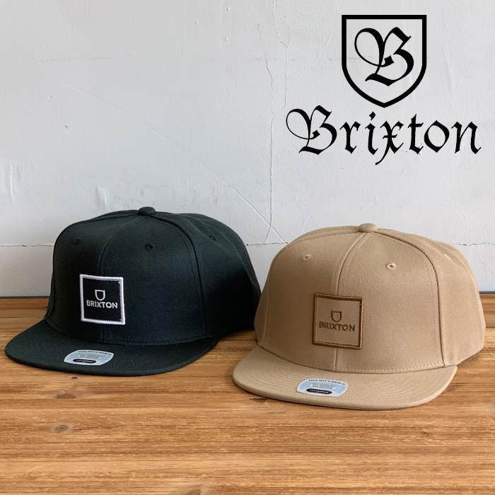 BRIXTON(ブリクストン)　ALPHA SQUARE NETPLUS MP SNAPBACK (ANTELOPE)(BLACK)　【スナップバックキャップ 帽子 6パネル】【ブリクス