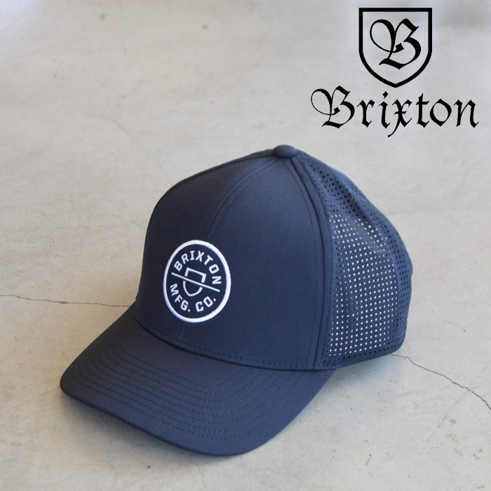 BRIXTON(ブリクストン)　CREST X MP SNAPBACK (BLACK)　【メッシュキャップ 帽子】【ブリクストン キャップ】【定番 人気 シンプル】