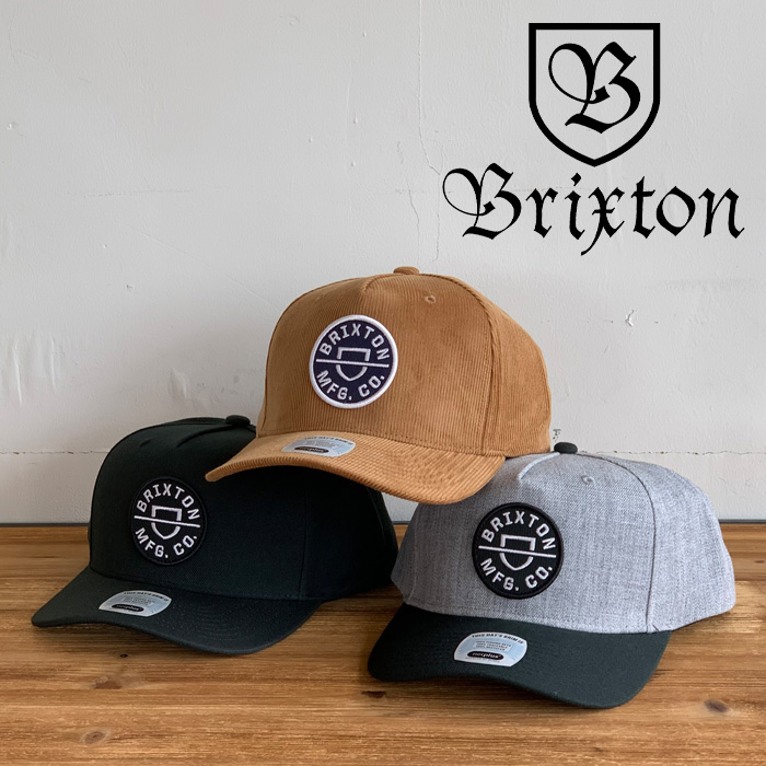 BRIXTON(ブリクストン)　CREST C MP SNAPBACK (BLACK)(HTGBK)(GLDBC)　【キャップ 帽子】【ブリクストン キャップ 定番 人気 シンプ