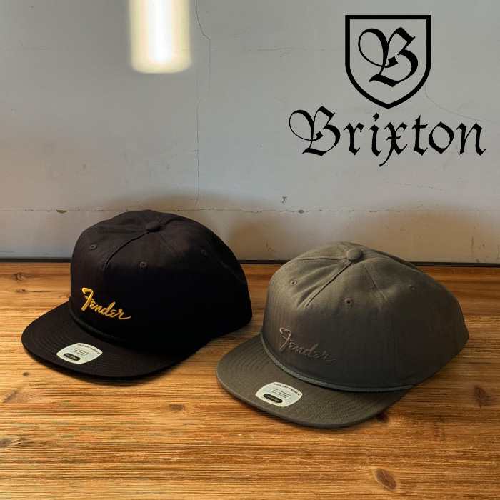 BRIXTON(ブリクストン)　Fender Factory Netplus Snapback (BLACK)(OLIVE)　【キャップ 帽子】【ブリクストン キャップ】【フェンダ