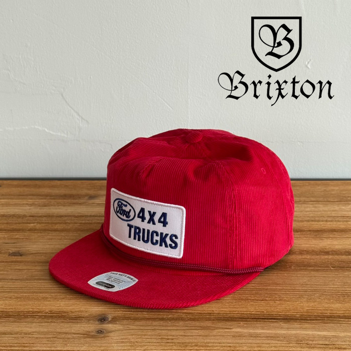 BRIXTON(ブリクストン)　FORD 4X4 SNAPBACK(CANDY APPLE RED)　【キャップ 帽子 ブリクストン】【人気 シンプル】【FORD】