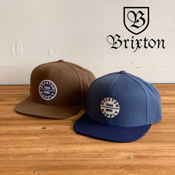 BRIXTON(ブリクストン)　OATH III SNAPBACK CAP (WASHED NAVY)(DESERT PALM)　【スナップバックキャップ 帽子】【ブリクストン キャ