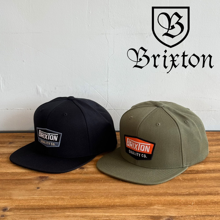 BRIXTON(ブリクストン)　REGAL MP SNAPBACK (BLACK)(OLIVESP)　【スナップバックキャップ 帽子】【ブリクストン キャップ 定番 人気 