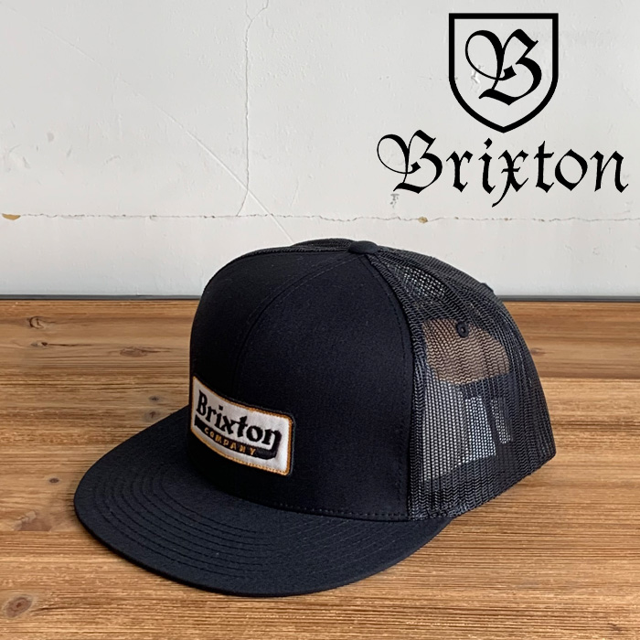 BRIXTON(ブリクストン)　STEADFAST HP MESH CAP (BLACK) 　【スナップバック メッシュ キャップ 帽子】【ブリクストン キャップ 定番