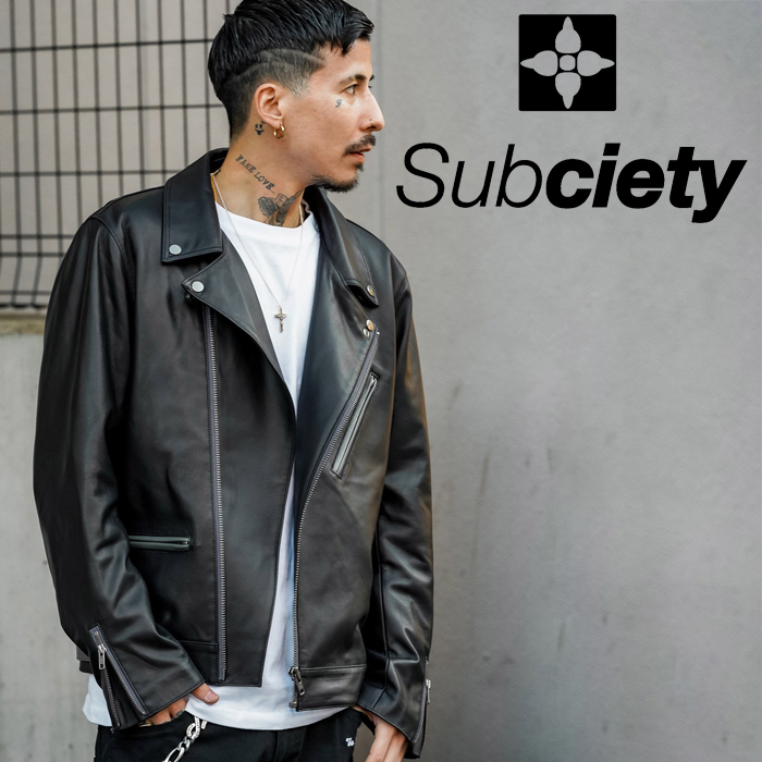 SUBCIETY (サブサエティ) RIDERS JACKET-TYPE1- 【レザージャケット】【105-62317】【2022 SPRING COLLECTION】【お取り寄せ商品 決算大特価セール サブサエティーのジャケット その他