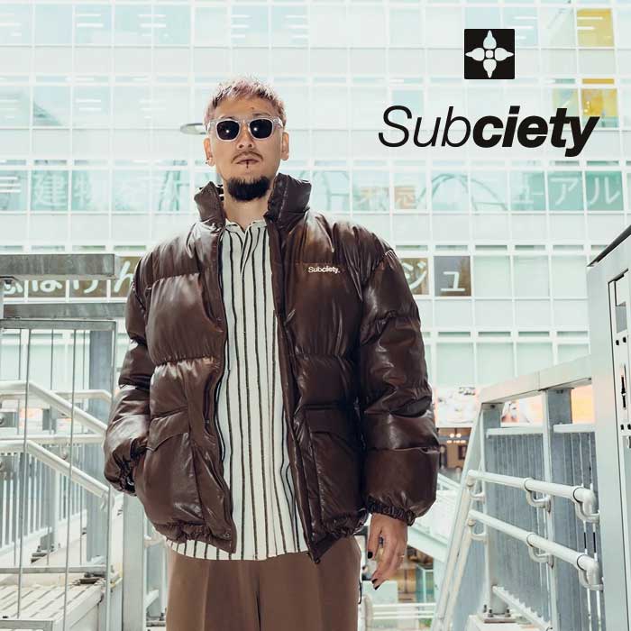 SUBCIETY (サブサエティ)　FAUX LEATHER PADDED JKT　【ジャケット】【105-62730】【2024 AUTUMN&WINTER SPOT COLLECTION】【お取り