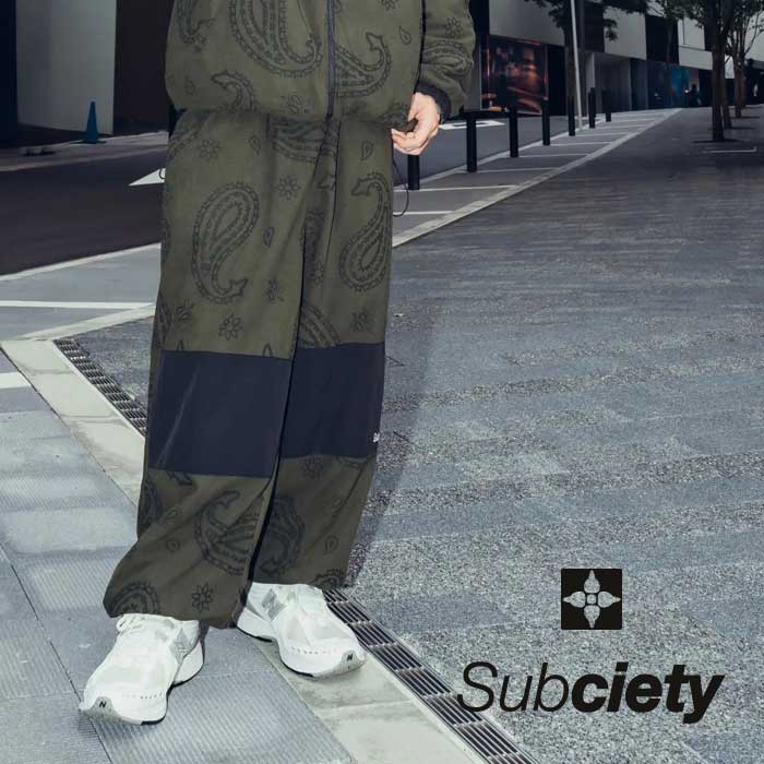 SUBCIETY (サブサエティ)　REVERSIBLE NYLON×FLEECE PANTS　【ナイロンパンツ】【105-62734】【2024 AUTUMN&WINTER SPOT COLLECTION