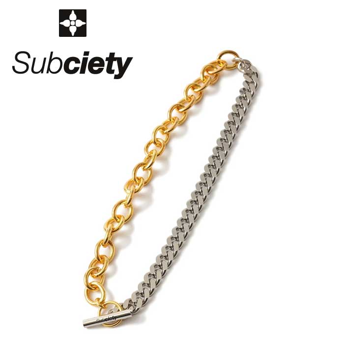 SUBCIETY (サブサエティ)　Thick combi chain necklace　【ネックレス】【109-94066】【2024 AUTUMN&WINTER COLLECTION】【お取り寄
