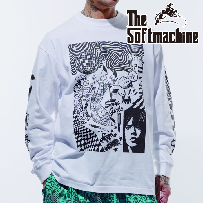 SOFTMACHINE (ソフトマシーン)　 1978-L/S (L/S T-SHIRTS)　【Tシャツ 長袖】【ホワイト グレー タトゥー】【2026 SUMMER VACATION 