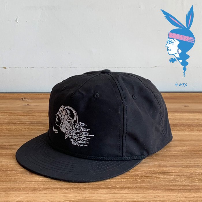 4D7S (ホデナス)　 FireGirl Rope Cap Black 　 【キャップ 帽子】【RAT HOLE STUDIO】