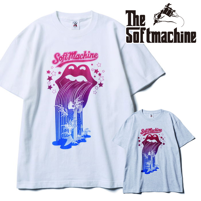 SOFTMACHINE (ソフトマシーン)　 CASCADE-T(T-SHIRTS)　【Tシャツ】【ホワイト グレー タトゥー】【2026 SUMMER VACATION 先行予約】