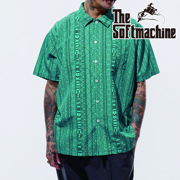 SOFTMACHINE (ソフトマシーン)　CODE SHIRTS (S/S SHIRTS)　【シャツ 半袖】【ホワイト オレンジ タトゥー】【2026 SUMMER VACATION 