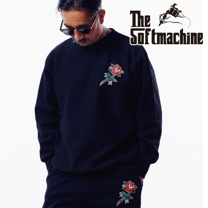SOFTMACHINE (ソフトマシーン)　CREW SWEAT　【スウェット】【ブラック グレー タトゥー】【2026 AUTUMN&WINTER 先行予約】【予約商
