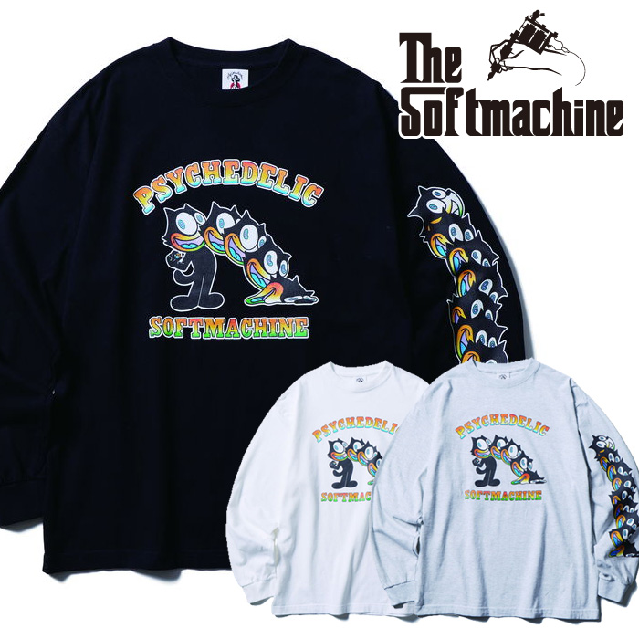 SOFTMACHINE (ソフトマシーン)　 DROPPING L/S　【Tシャツ 長袖】【ホワイト ブラック グレー タトゥー】【2026 AUTUMN&WINTER 先行