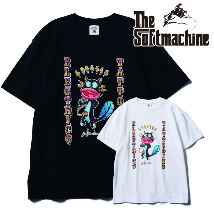 SOFTMACHINE (ソフトマシーン)　ELECTRIC TATTOOING-T　【Tシャツ】【ホワイト ブラック タトゥー】【2026 AUTUMN&WINTER 先行予約】