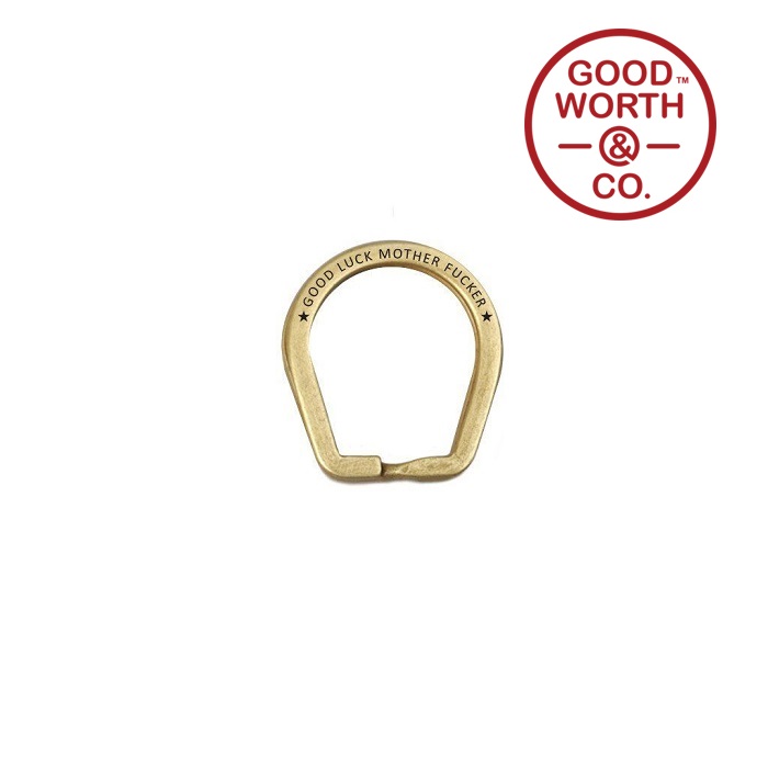 GOOD WORTH (グッドワース) & CO. 　 GOOD LUCK KEY RING　【ブラス キーリング キーホルダー】　