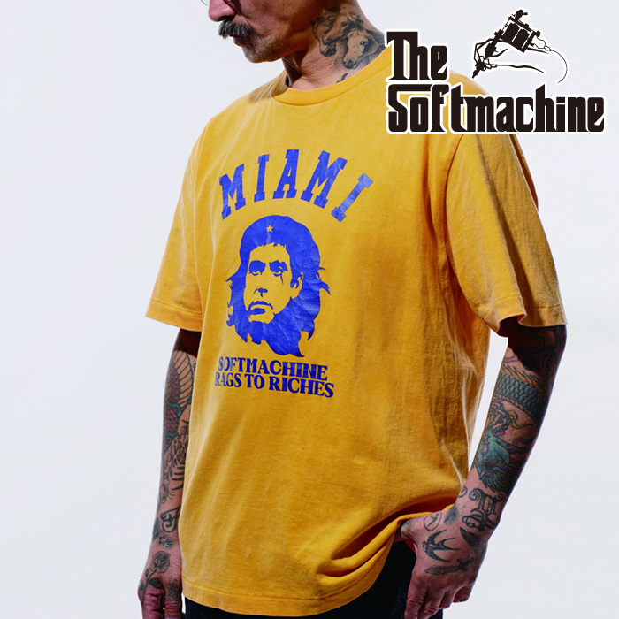 SOFTMACHINE (ソフトマシーン)　 MIAMI-T(T-SHIRTS)　【Tシャツ】【ホワイト イエロー タトゥー】【2026 SUMMER VACATION 先行予約】