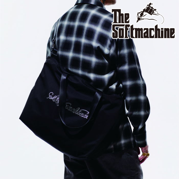 SOFTMACHINE (ソフトマシーン)　MIDNIGHT TOTE (REFRECTOR PRINT TOTE BAG)　【トートバッグ】【ブラック タトゥー】【2026 SUMMER V