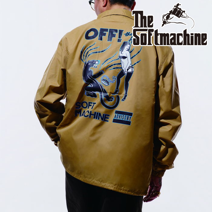 SOFTMACHINE (ソフトマシーン)　  OFF! JK (COACH JACKET)　【コーチジャケット】【ベージュブラック タトゥー】【2026 SUMMER VACAT