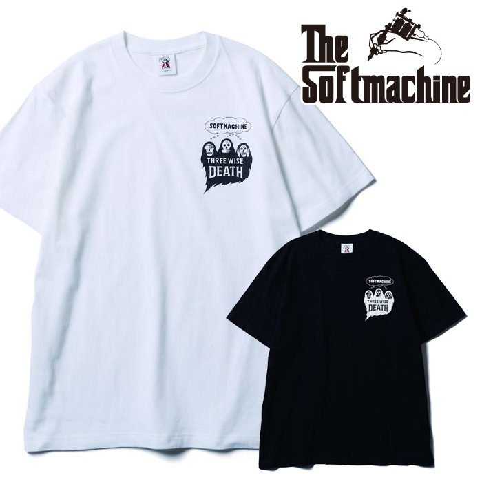 SOFTMACHINE (ソフトマシーン)　 THREE WISE-T(T-SHIRTS)　【Tシャツ】【ホワイト ブラック タトゥー】【2026 SUMMER VACATION 先行