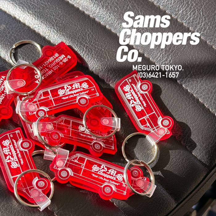 SAMS MOTORCYCLE (サムズモーターサイクル)　CHEVY VAN KEY　【キーホルダー ラバー】【レッド】