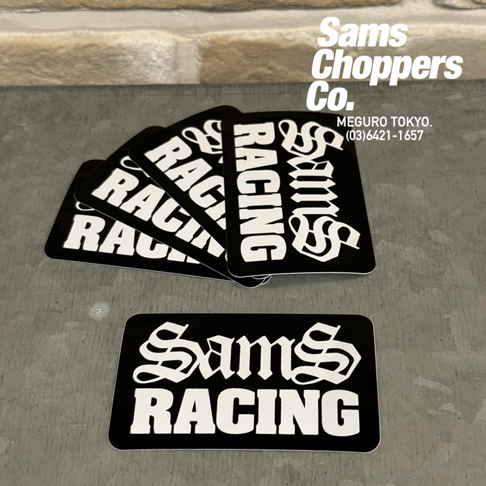 SAMS MOTORCYCLE (サムズモーターサイクル)　SAMS RACING STICKER　【ステッカー】【ブラック】