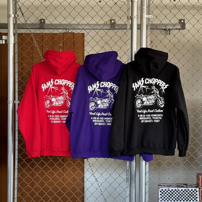 SAMS MOTORCYCLE (サムズモーターサイクル)　 66SPCL PULL OVER HOODIE 　【パーカー フーディー】【ブラック パープル レッド】
