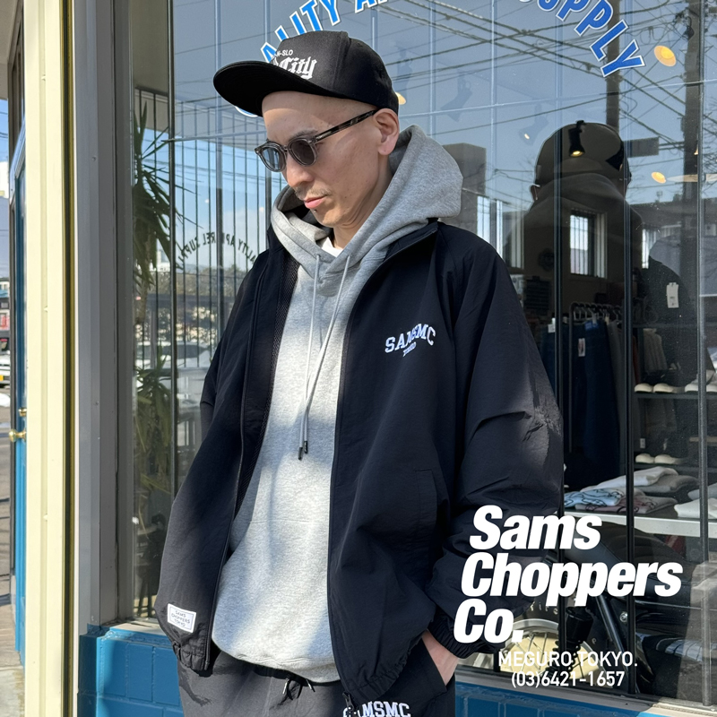 SAMS MOTORCYCLE (サムズモーターサイクル)　 ST JKT　【ナイロンジャケット】【ブラック ネイビー】