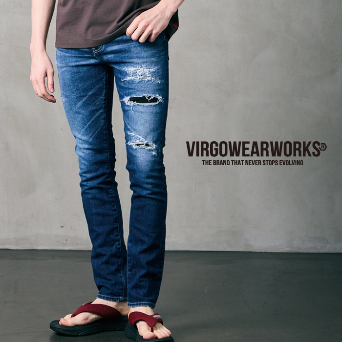 VIRGOwearworks (ヴァルゴウェアワークス)  　女神織denimes x VIRGOwearworks DAMAGE DENIM　【デニムパンツ】【VG-CB-153】【2026 
