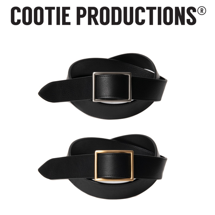 COOTIE (クーティー)  Leather Square Belt 　【レザーベルト】【ベルト】【CC-202】【COOTIE PRODUCTIONS クーティープロダクション