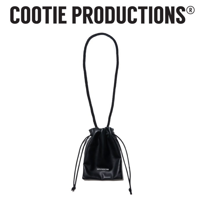 COOTIE(クーティー)  Fake Leather Drawstring Bag 　【CTE-22S515】【ボディーバッグ】