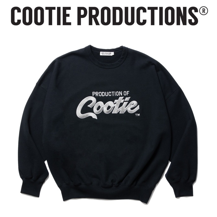 COOTIE (クーティー) 　 Embroidery Sweat Crew (PRODUCTION OF COOTIE) 　【CTE-23S337】【クルーネック 刺繍 スウェット】【COOTIE