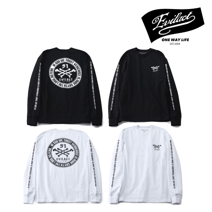 EVILACT (イーブルアクト)　CROSS BONE LS　【ロングスリーブTシャツ】【EA25-ACT1-T02】【2025春夏新作】 　 インタープレイ INTERP