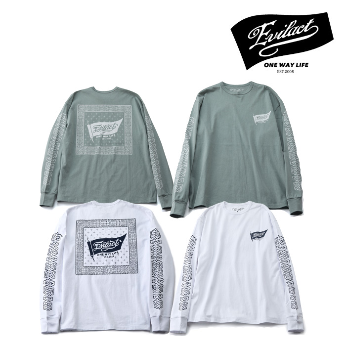 EVILACT (イーブルアクト)　BANDANA LS　【ロングスリーブTシャツ】【EA25-ACT1-T03】【2025春夏新作】 　 インタープレイ INTERPLAY