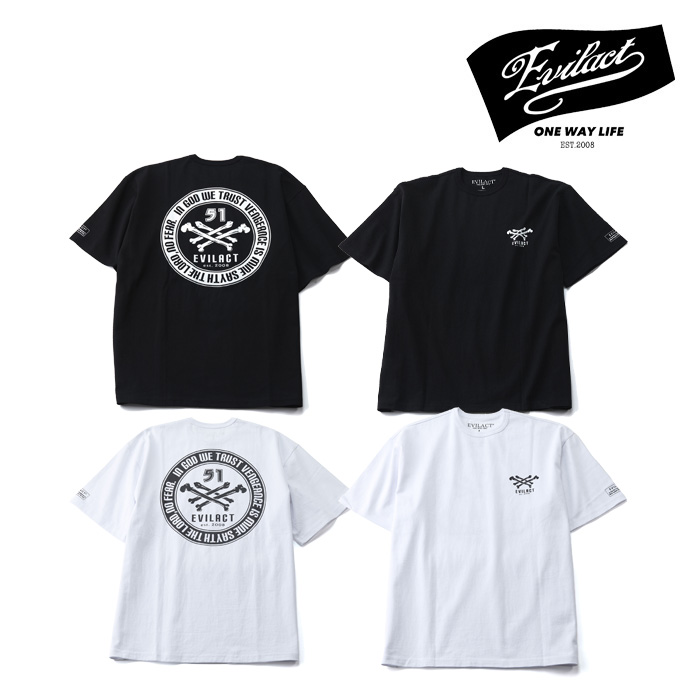 EVILACT (イーブルアクト)　CROSS BONE SS　【Tシャツ】【EA25-ACT1-T05】【2025春夏新作】 　 インタープレイ INTERPLAY